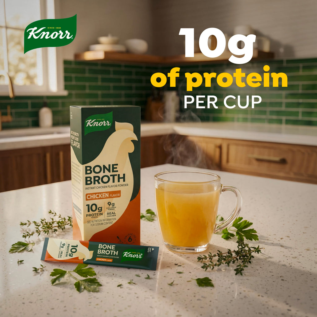 Chicken Bone Broth Instant Powder Mix Packets, 6 Count S48513