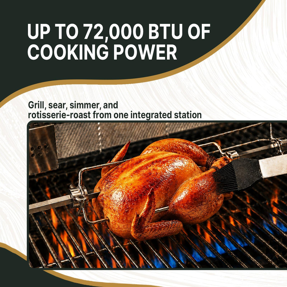 106" Propane BBQ Grill with Pizza Oven A87748
