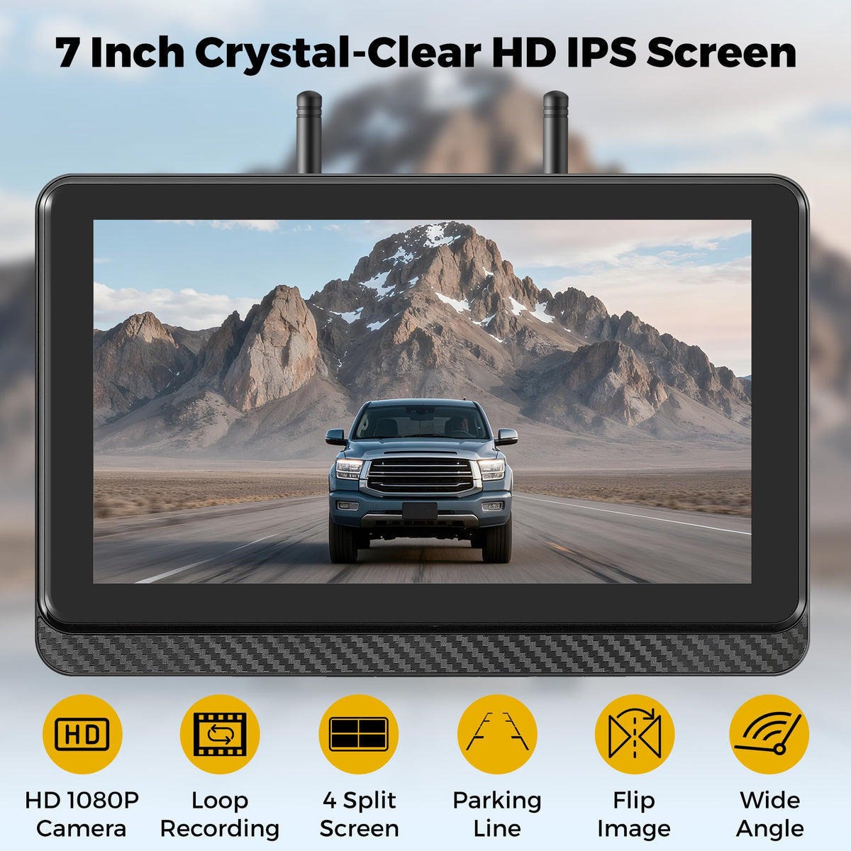 Wireless Backup Camera with 7" Monitor and 1080P Camera L206363