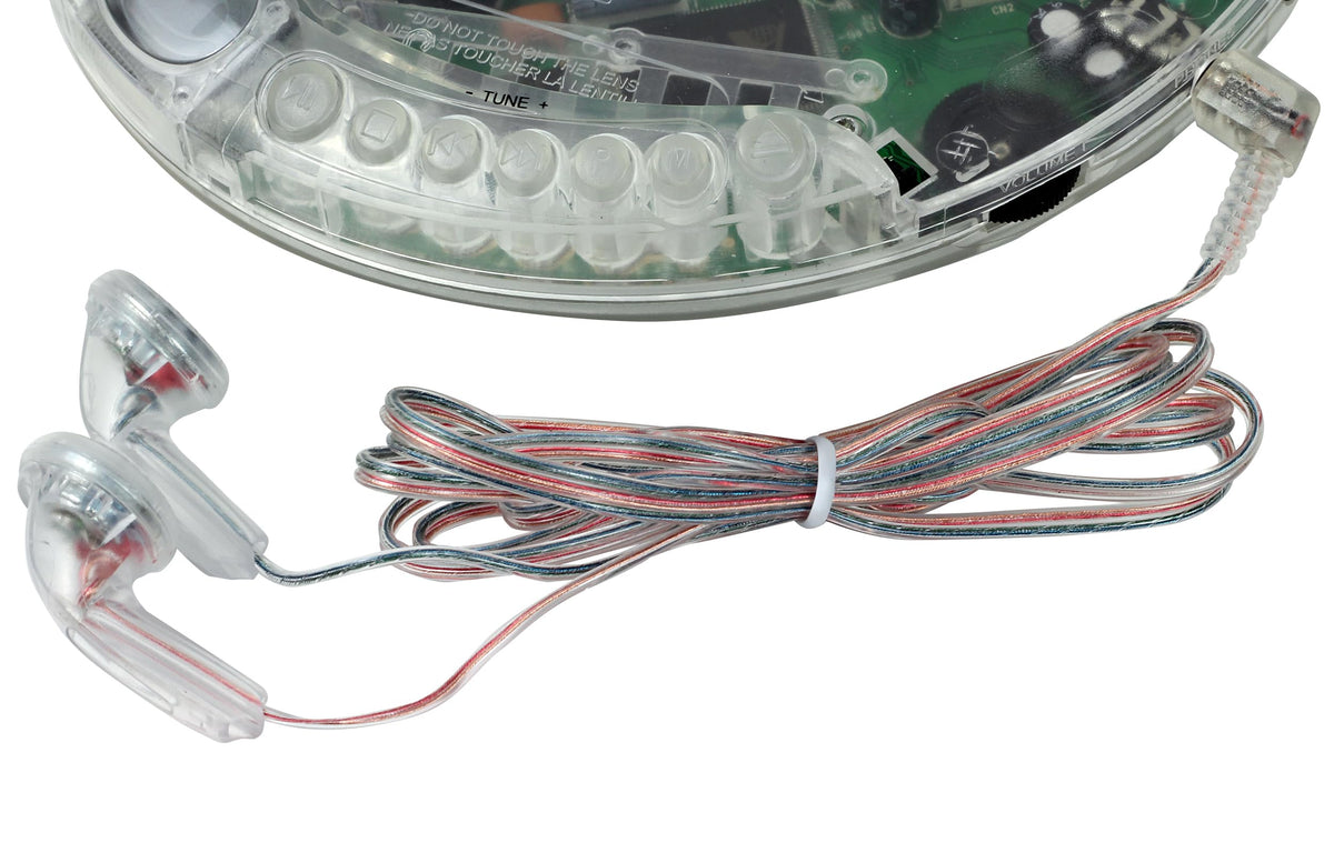 Portable CD Player Transparent Clear H1263