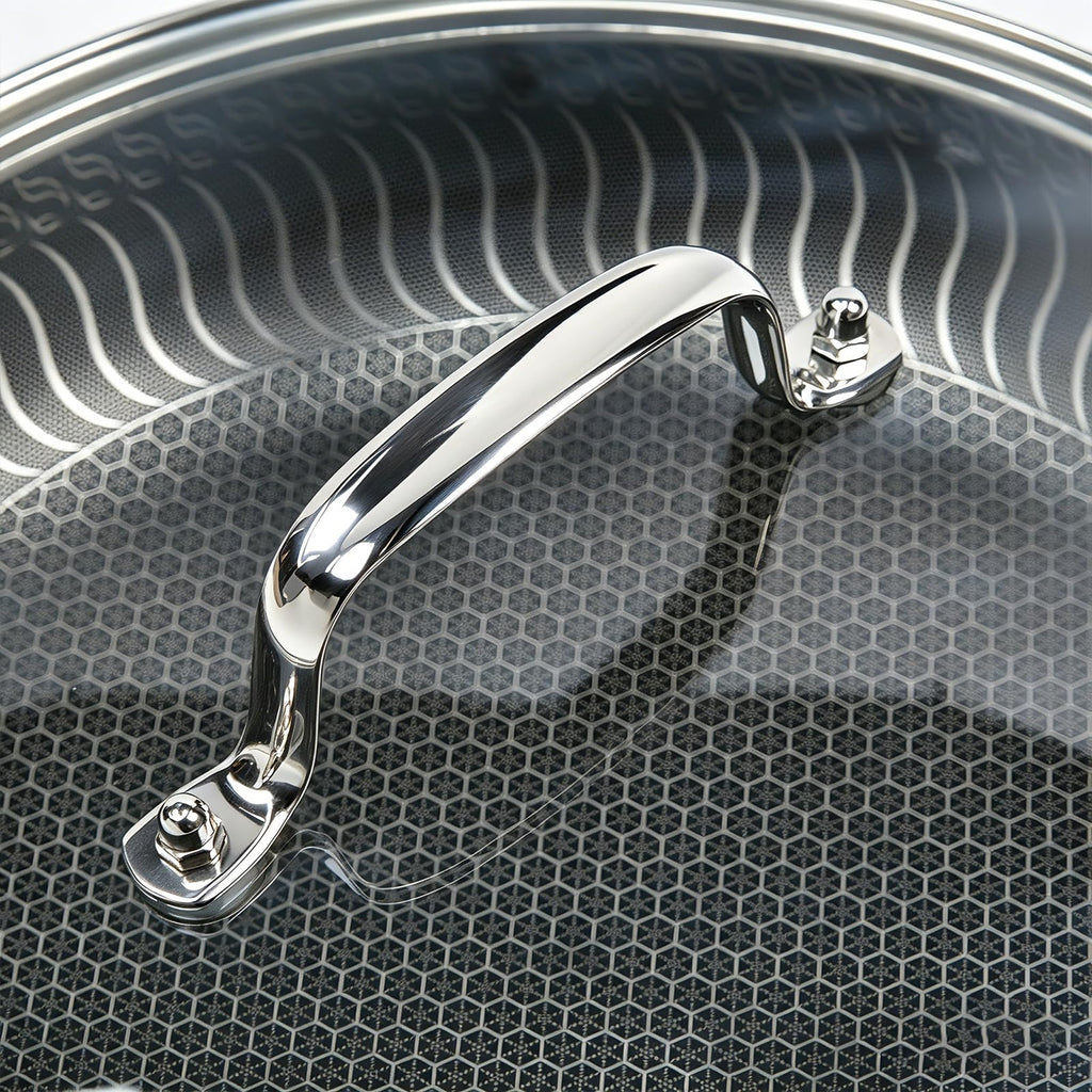 11 IN Glass Lid with Stainless Steel Handle J702