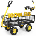 Steel Garden Cart 1000 lb Capacity Removable Sides H502371