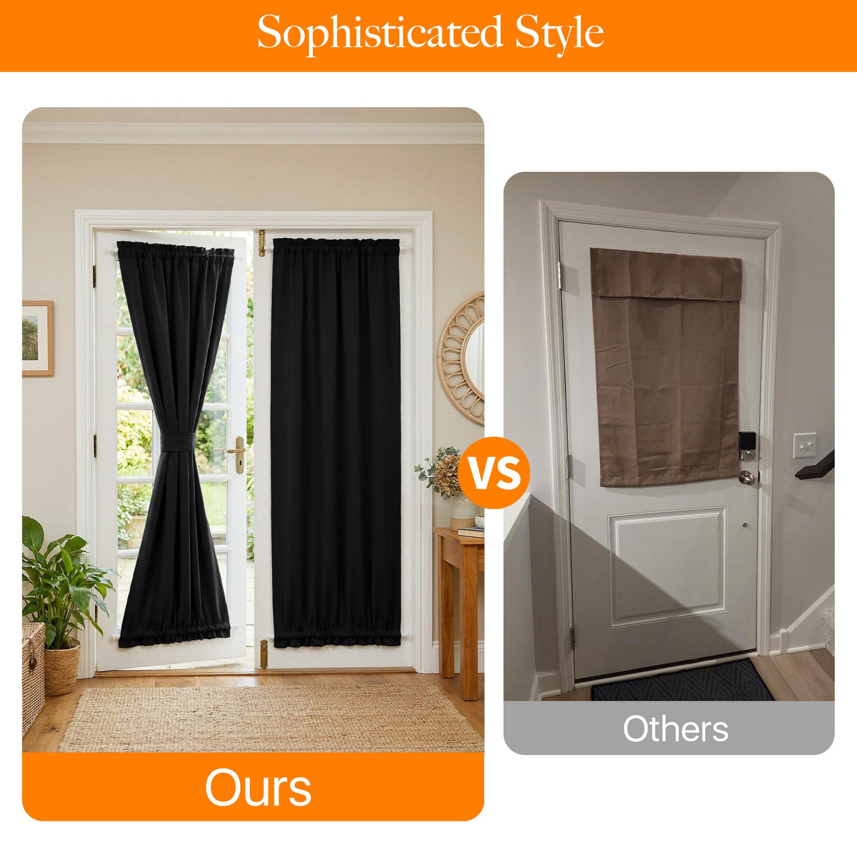 100% Blackout French Door Curtain Z440569