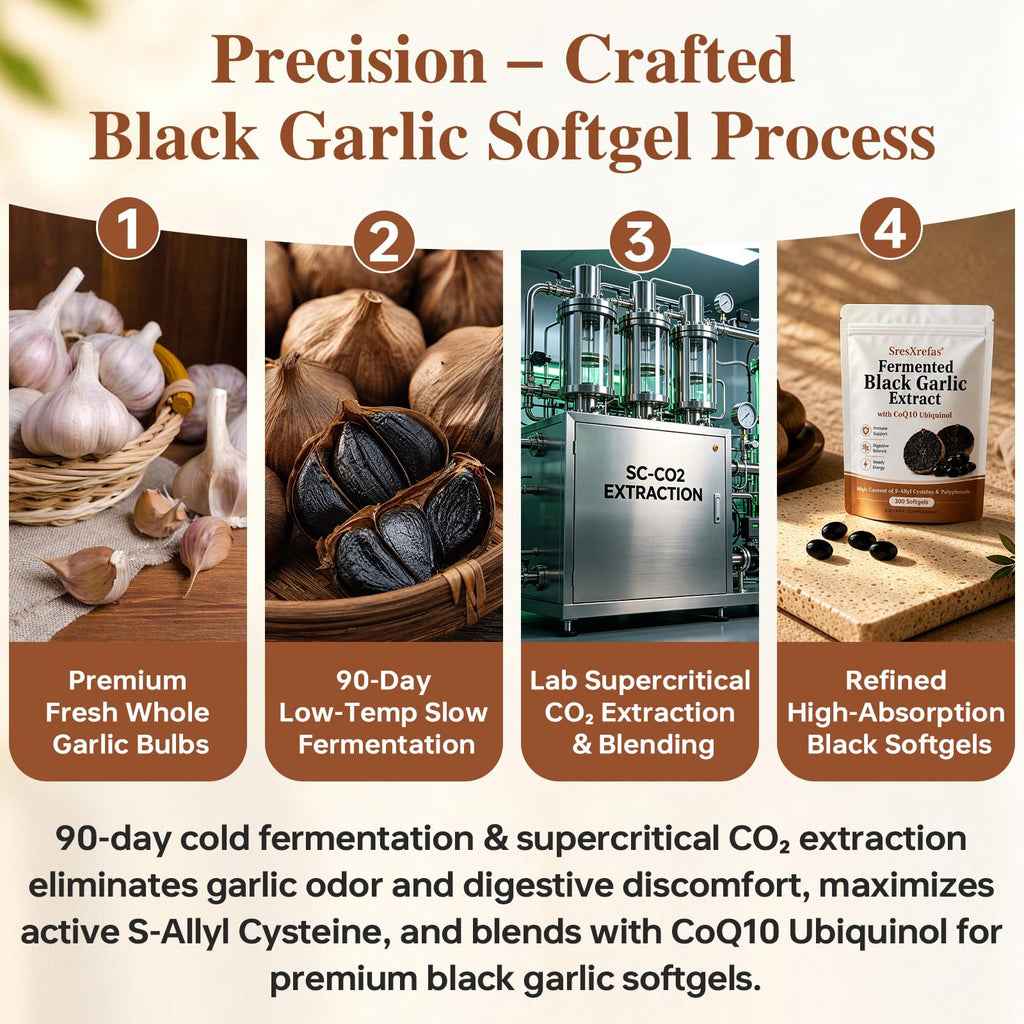 Black Garlic Extract with CoQ10, 300 Softgels P81090