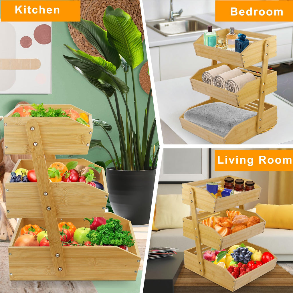 3 Tier Bamboo Fruit Basket C98515
