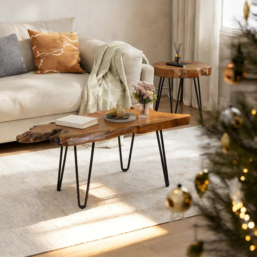 Live Edge Solid Wood Coffee Table Y327937