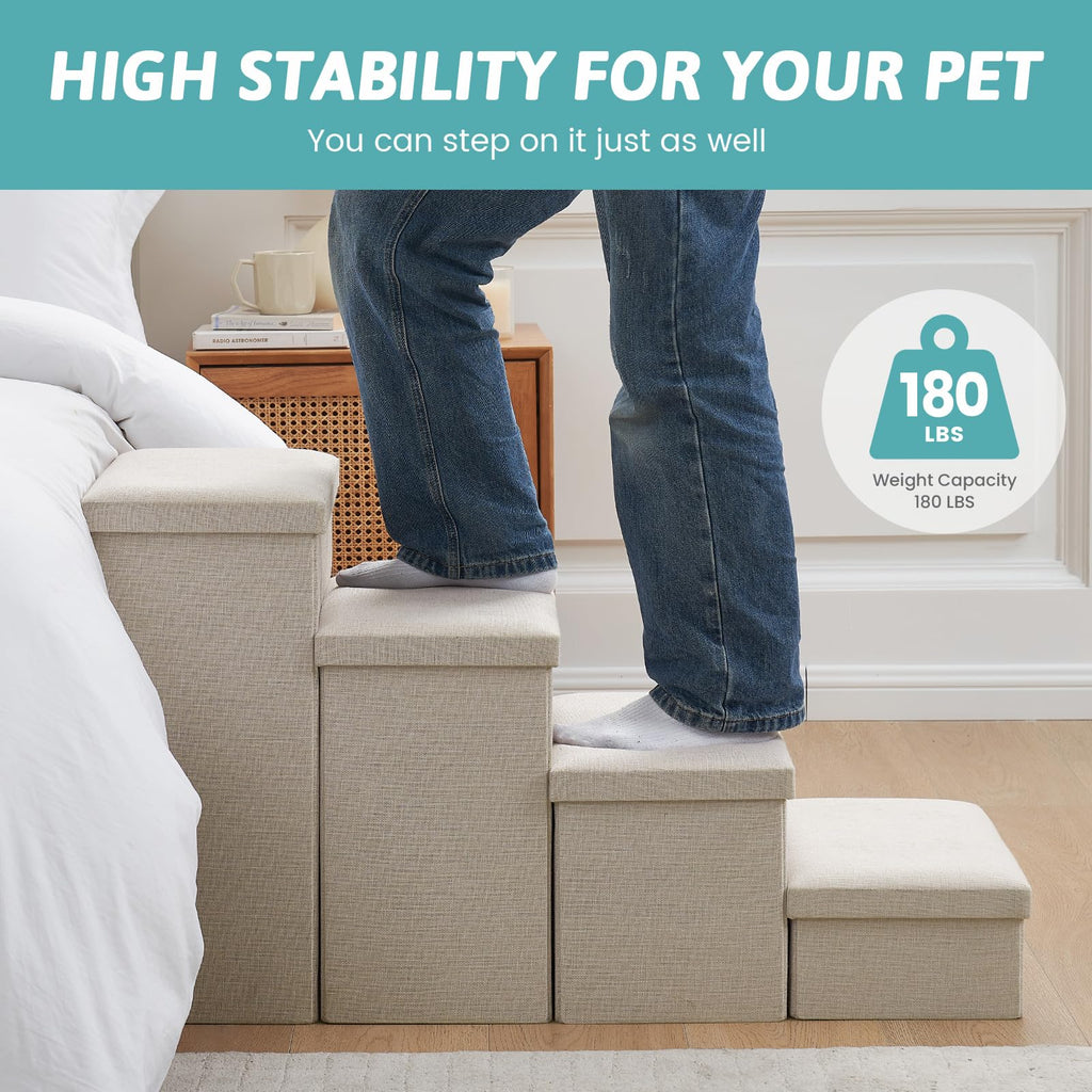 Dog Stairs with Storage, 4-Step V81793