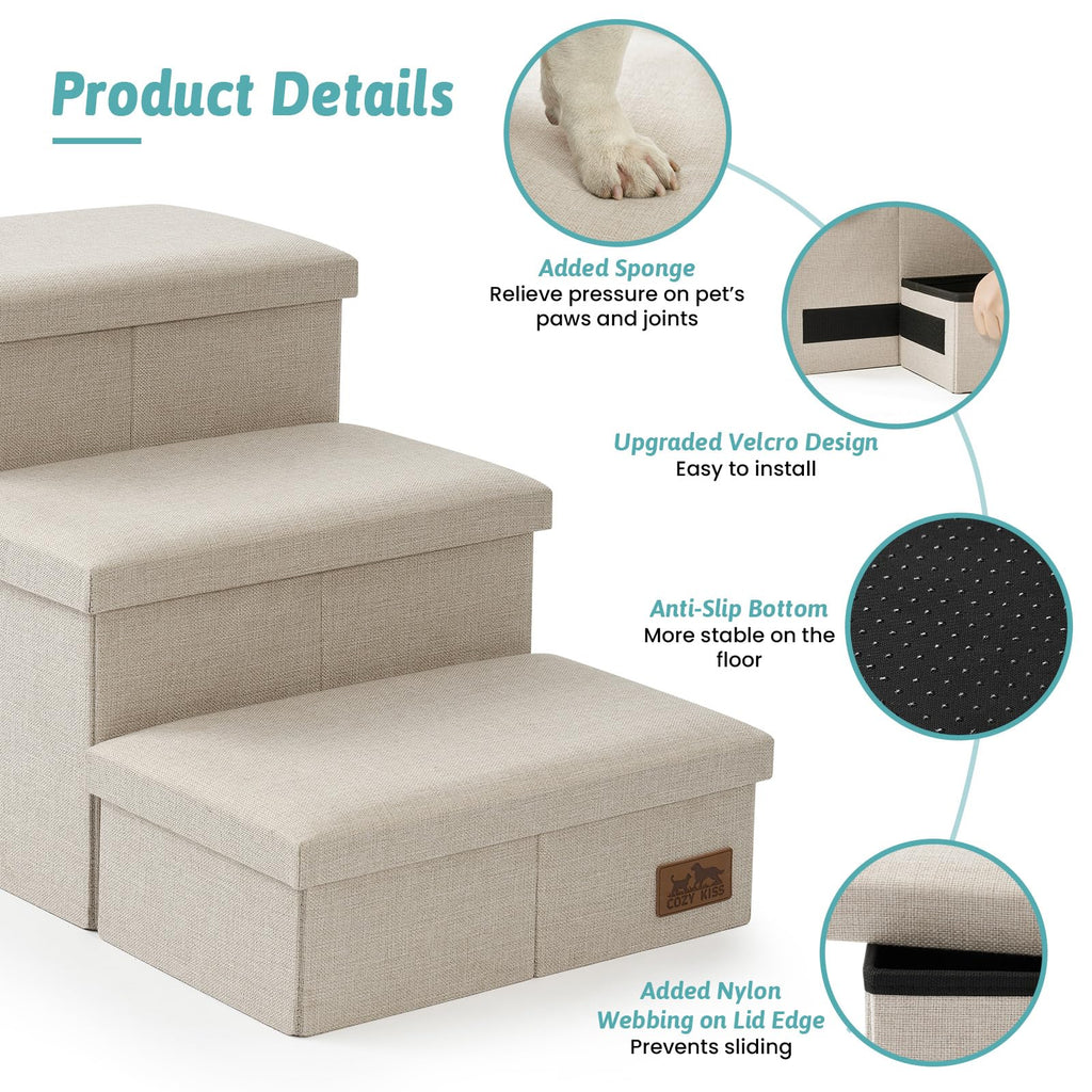 Dog Stairs with Storage, 4-Step V81793