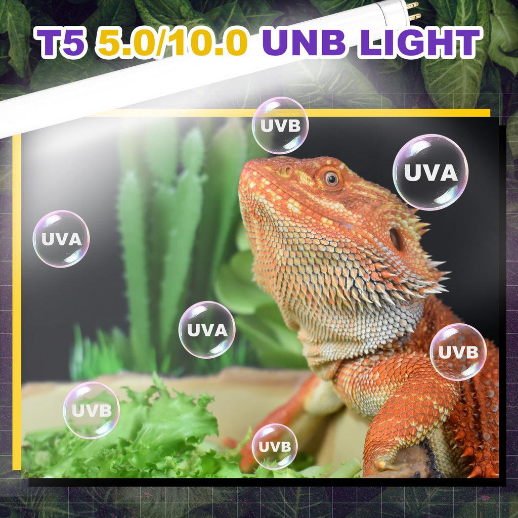 8W T5 HO UVB Fluorescent Light Fixture Combo Kit O9206