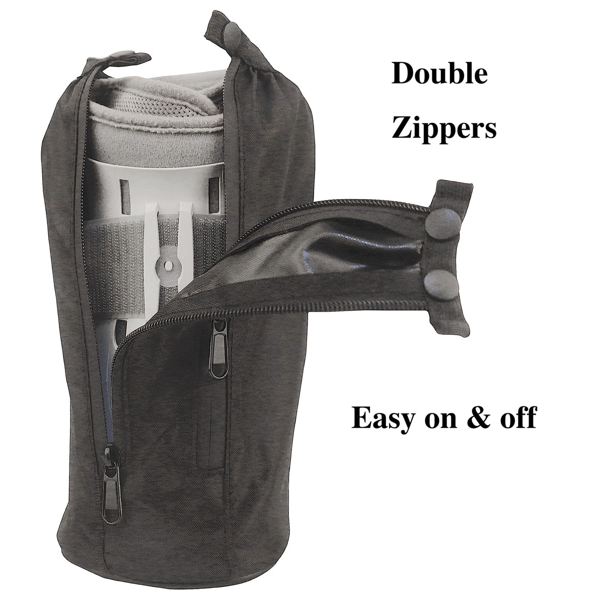 Walking Boot Cover for Medical Fracture Cast Black Short Z3826