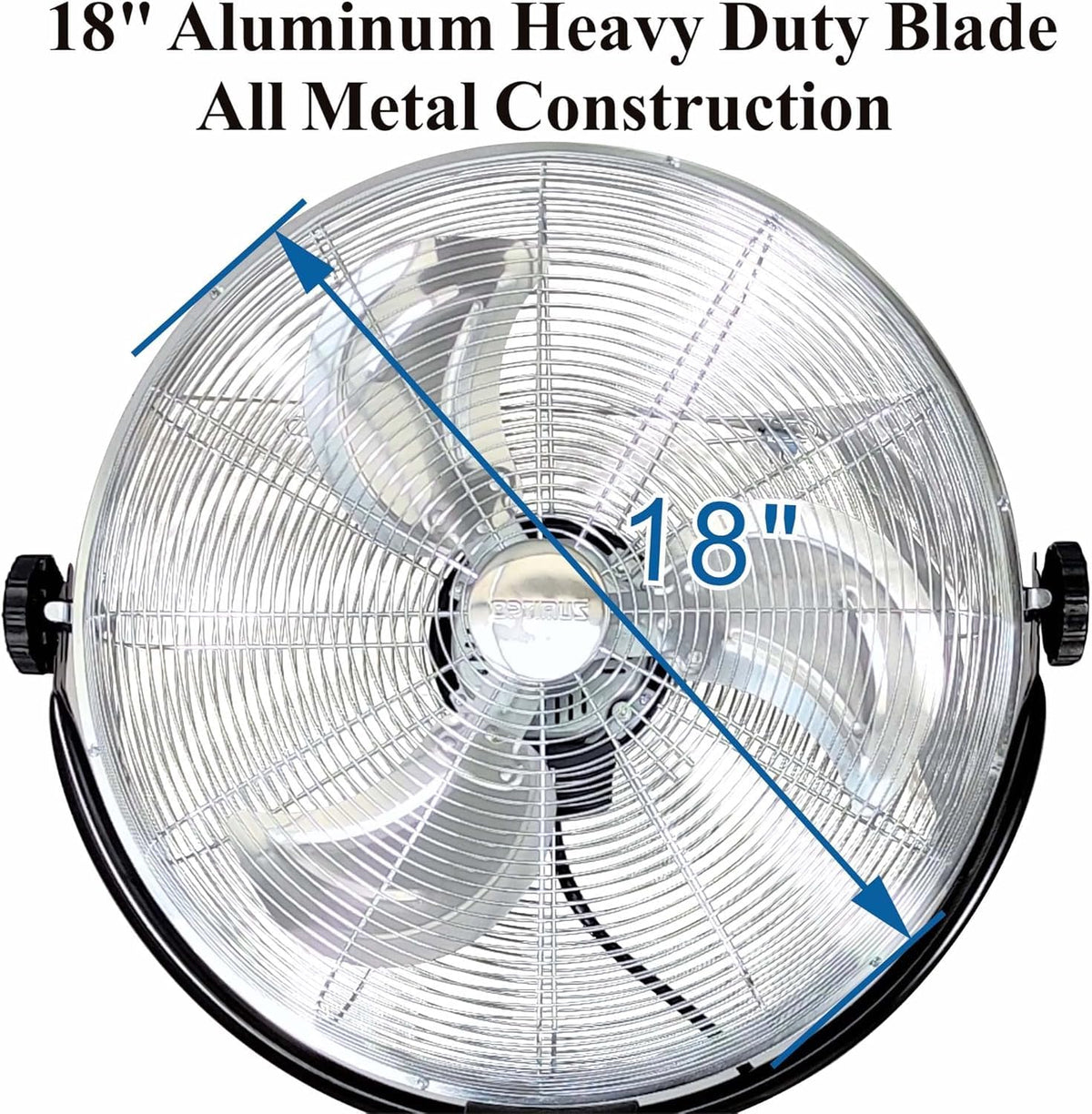 20" 3-Speed Metal Oscillating Stand Fan with Chrome Grill A159484