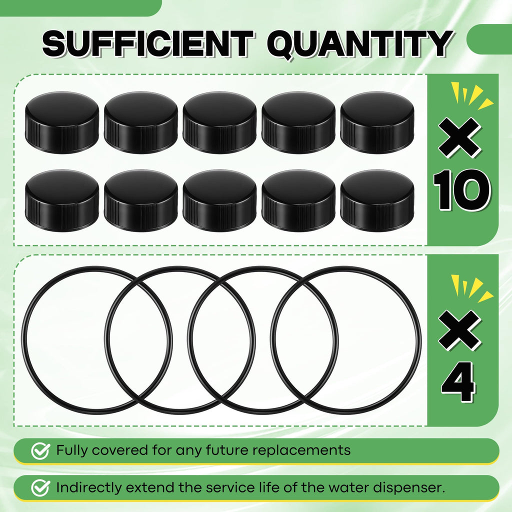 10 Replacement Cap 4 O Ring Black Poultry Waterer Part Q1859