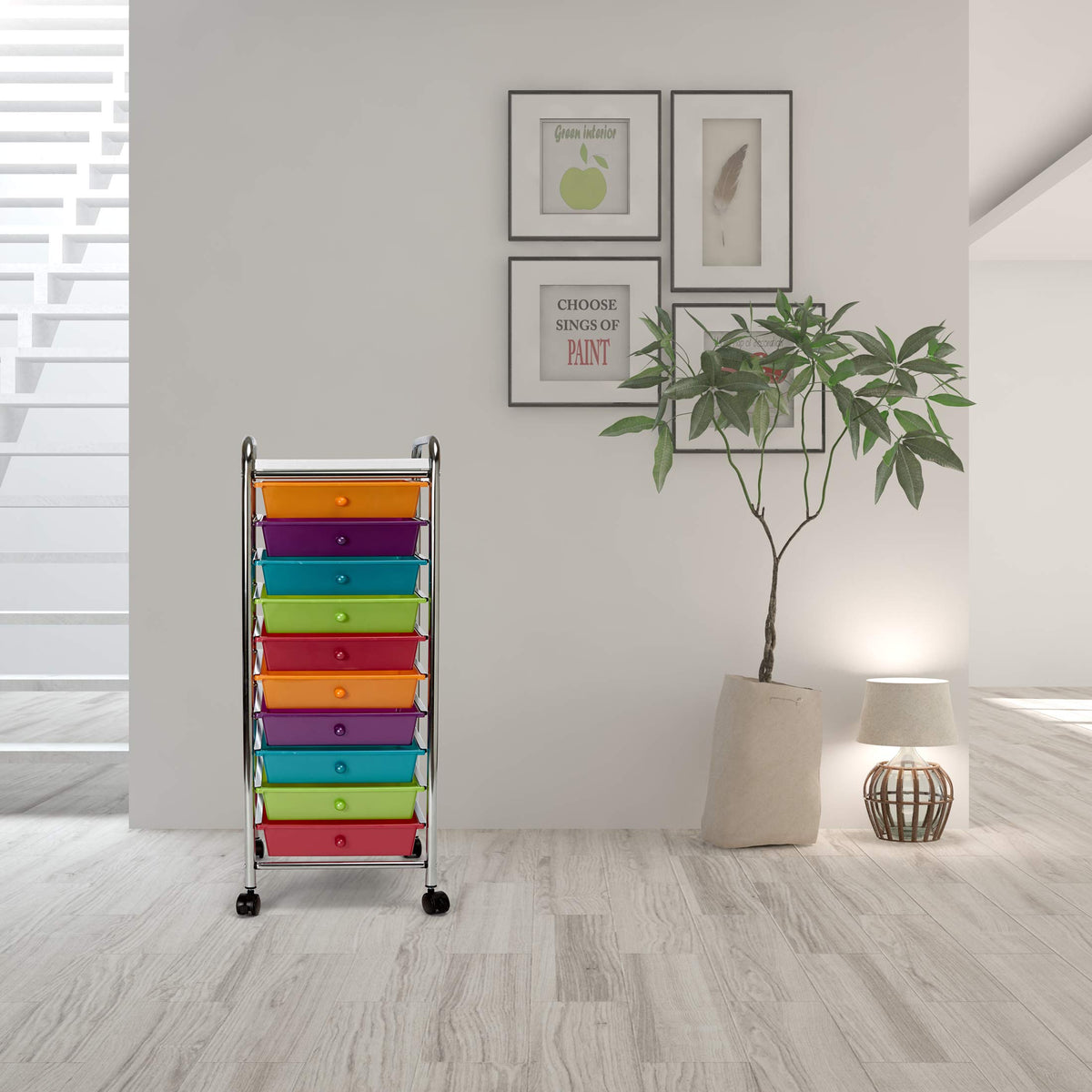 10 Drawer Rolling Storage Cart X10235
