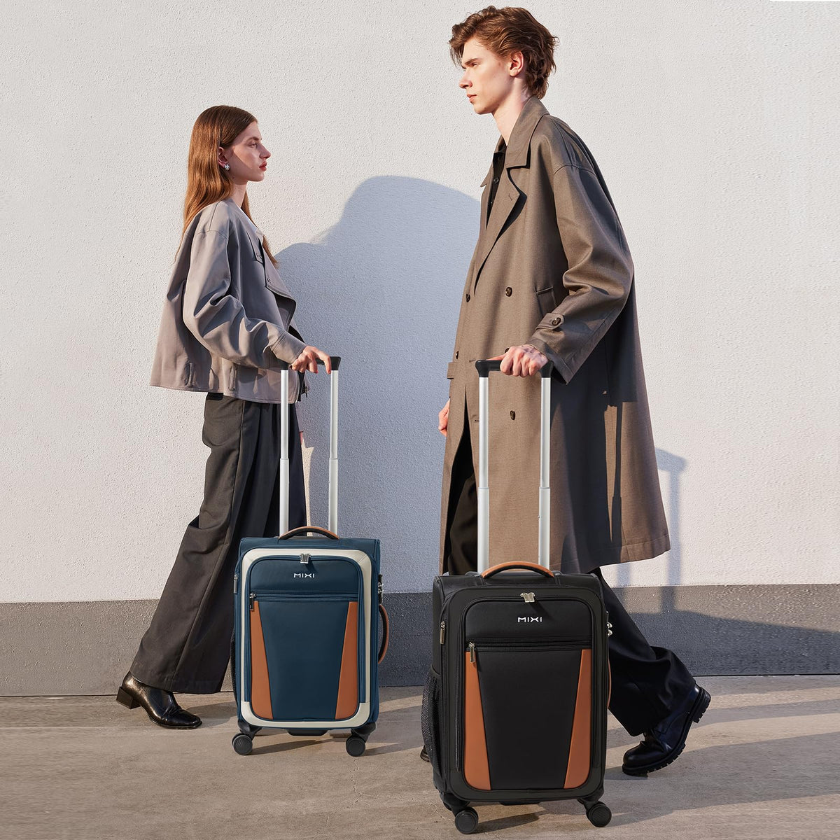 20 Inch Expandable Softside Carry On Luggage with Front Pocket P243