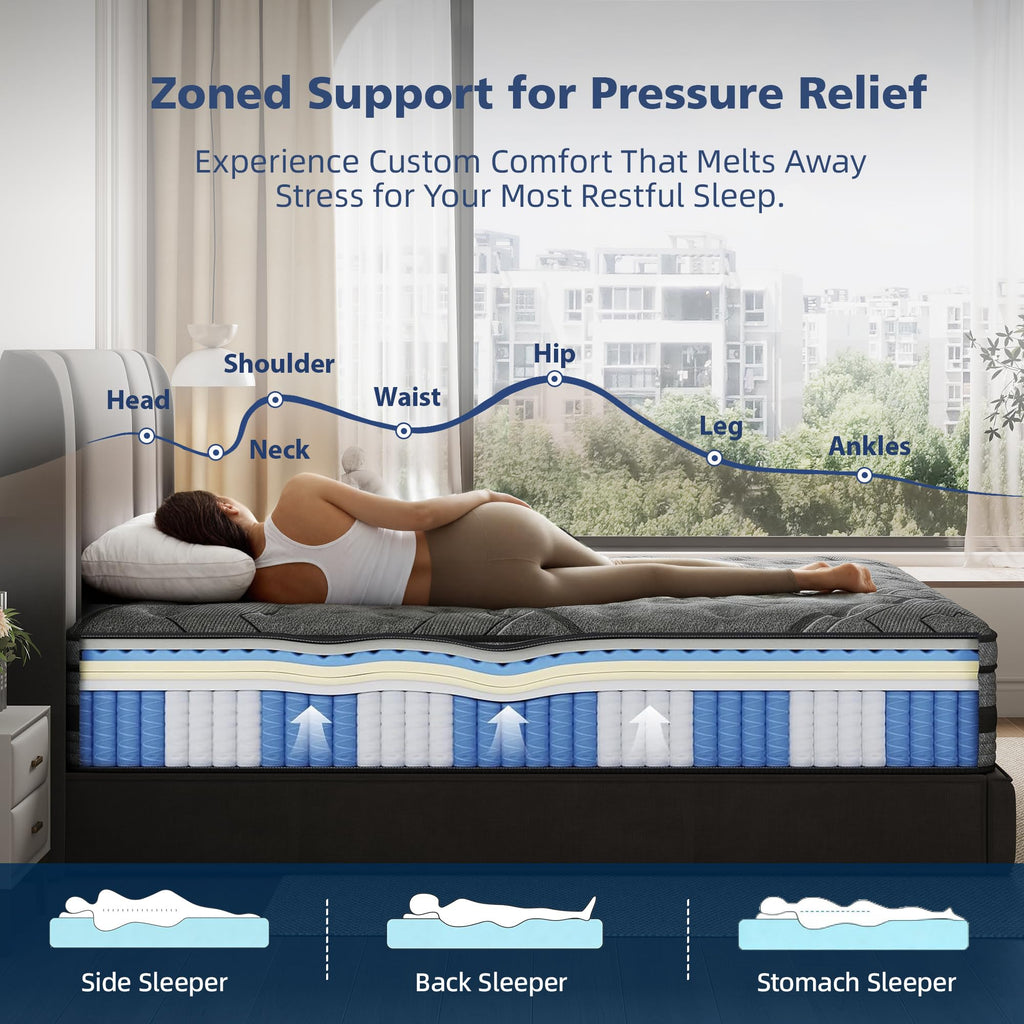 Queen Size Hybrid Memory Foam Mattress M547