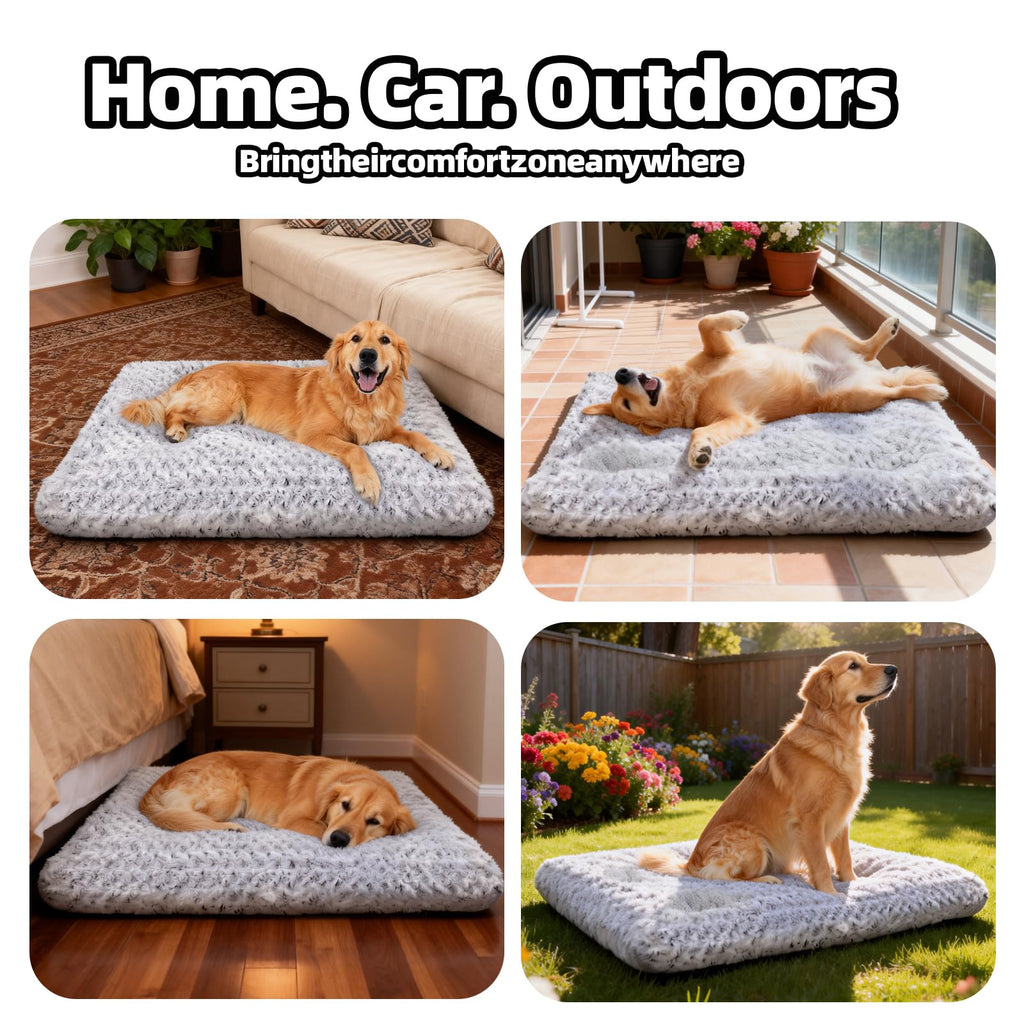 Large Washable Plush Dog Bed F7310
