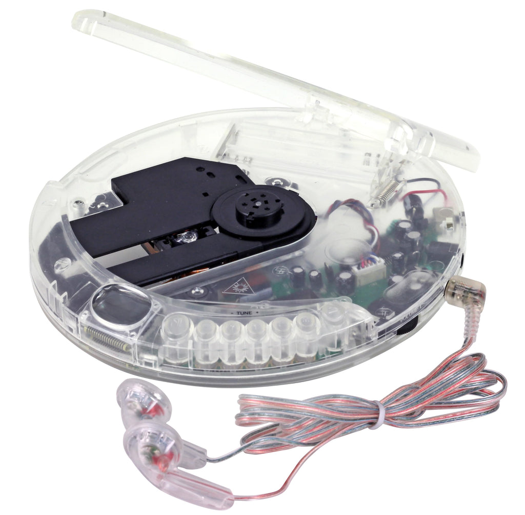 Portable CD Player Transparent Clear H1263