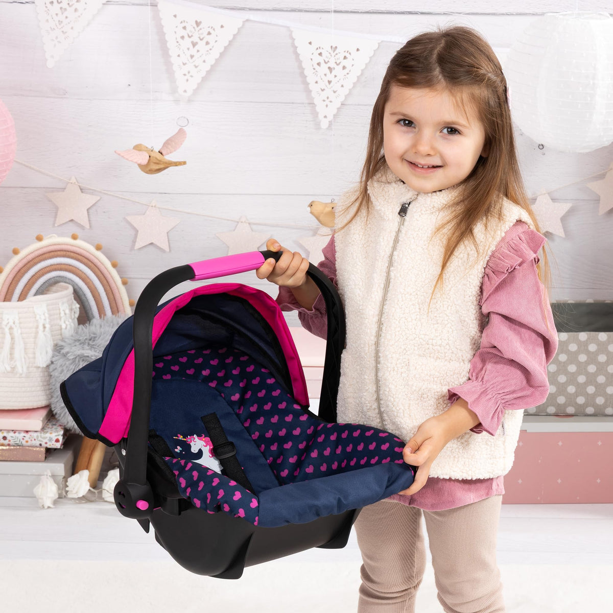 Doll Car Seat with Sun Canopy D43592