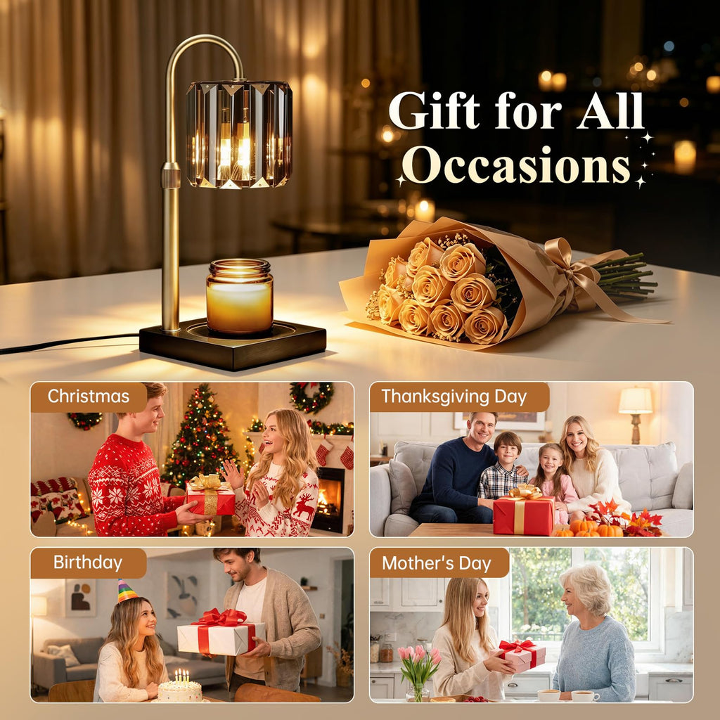 Black Dimmable Candle Warmer Lamp with Timer E75694
