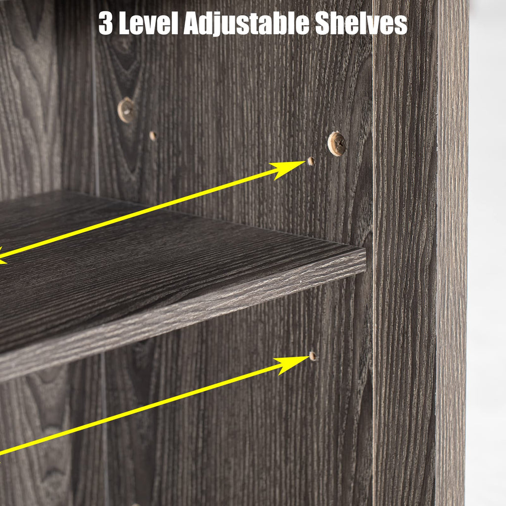Wash Grey Wooden TV Stand with Sliding Barn Door M252645