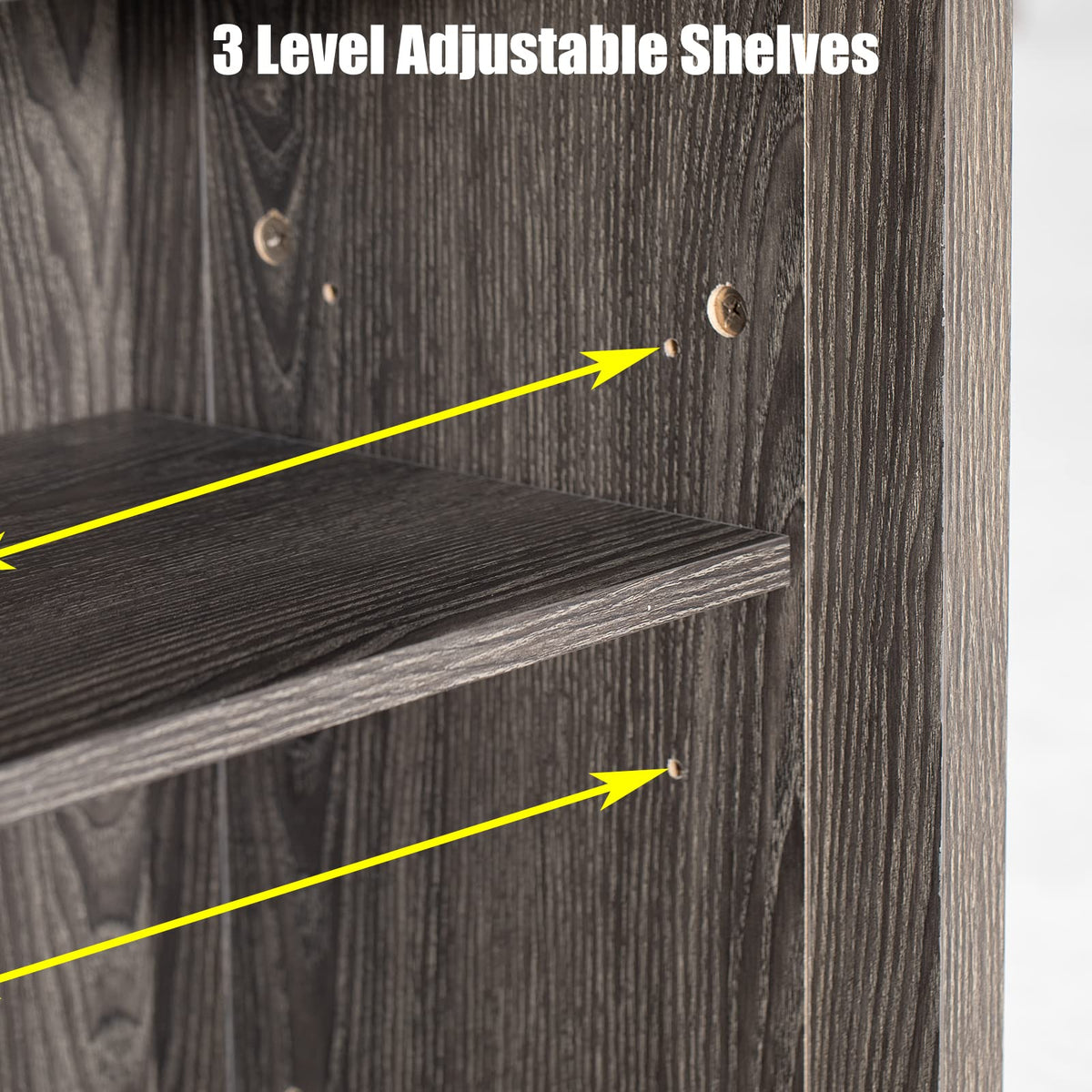 Wash Grey Wooden TV Stand with Sliding Barn Door M252645