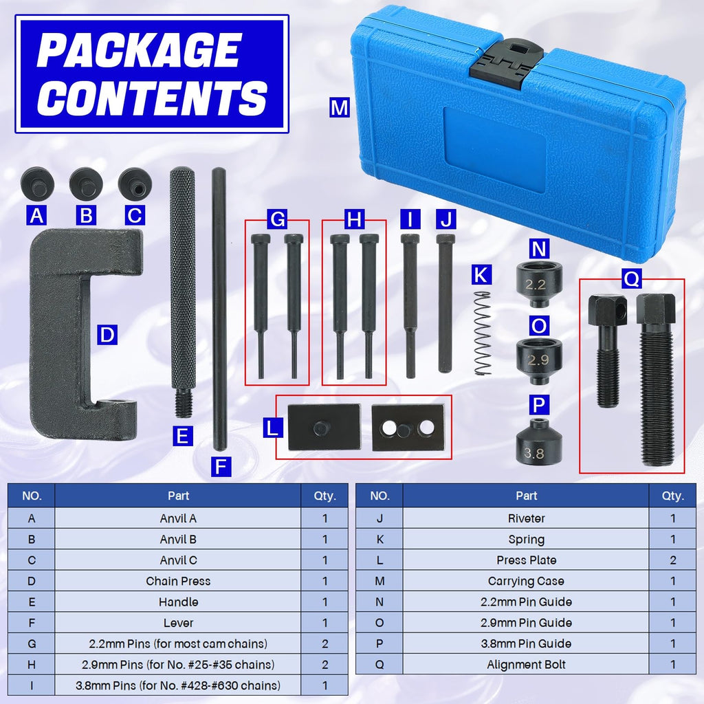 Motorcycle Chain Breaker Tool Kit D268