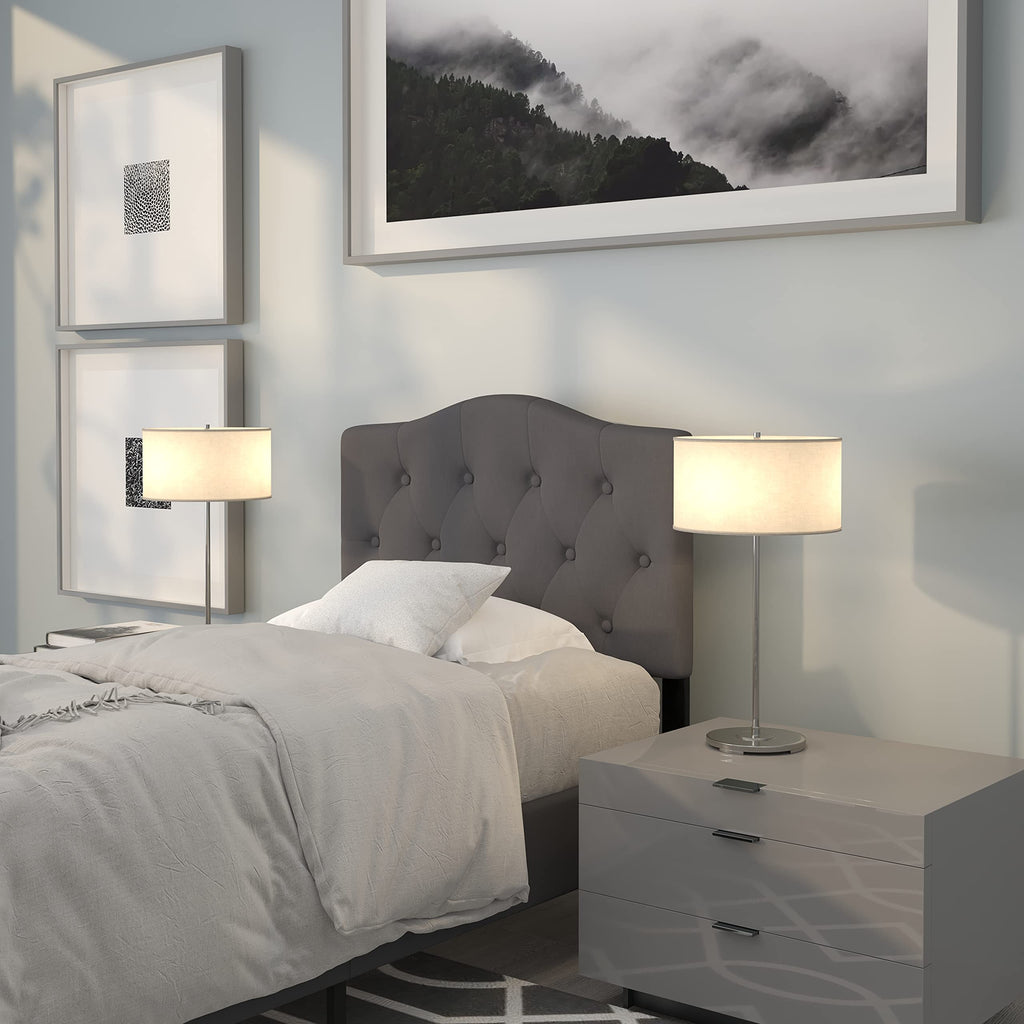 Twin Tufted Fabric Headboard H556