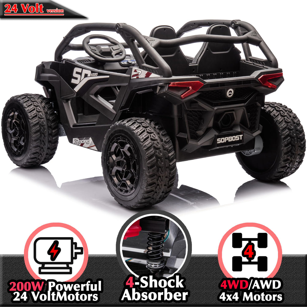 Black 2-Seater 4WD Ride On Car R8994