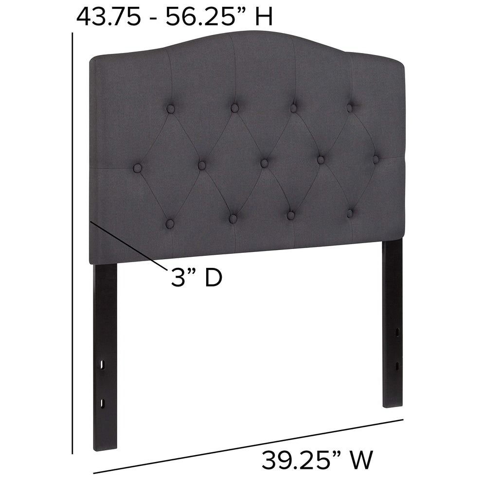 Twin Tufted Fabric Headboard H556