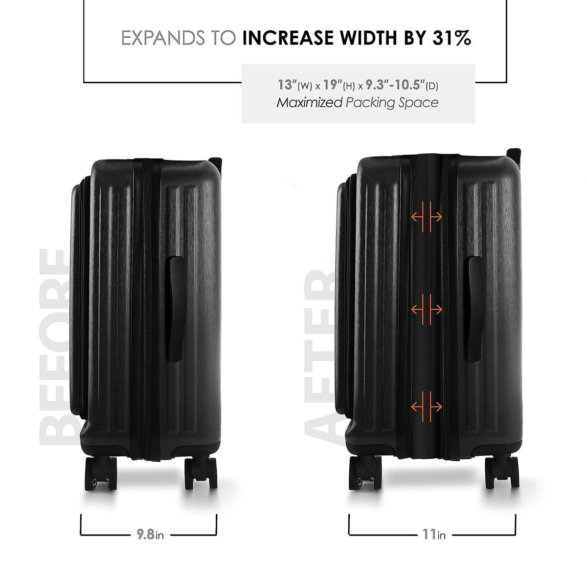 20 Inch Carry On Luggage with Wheels H31974
