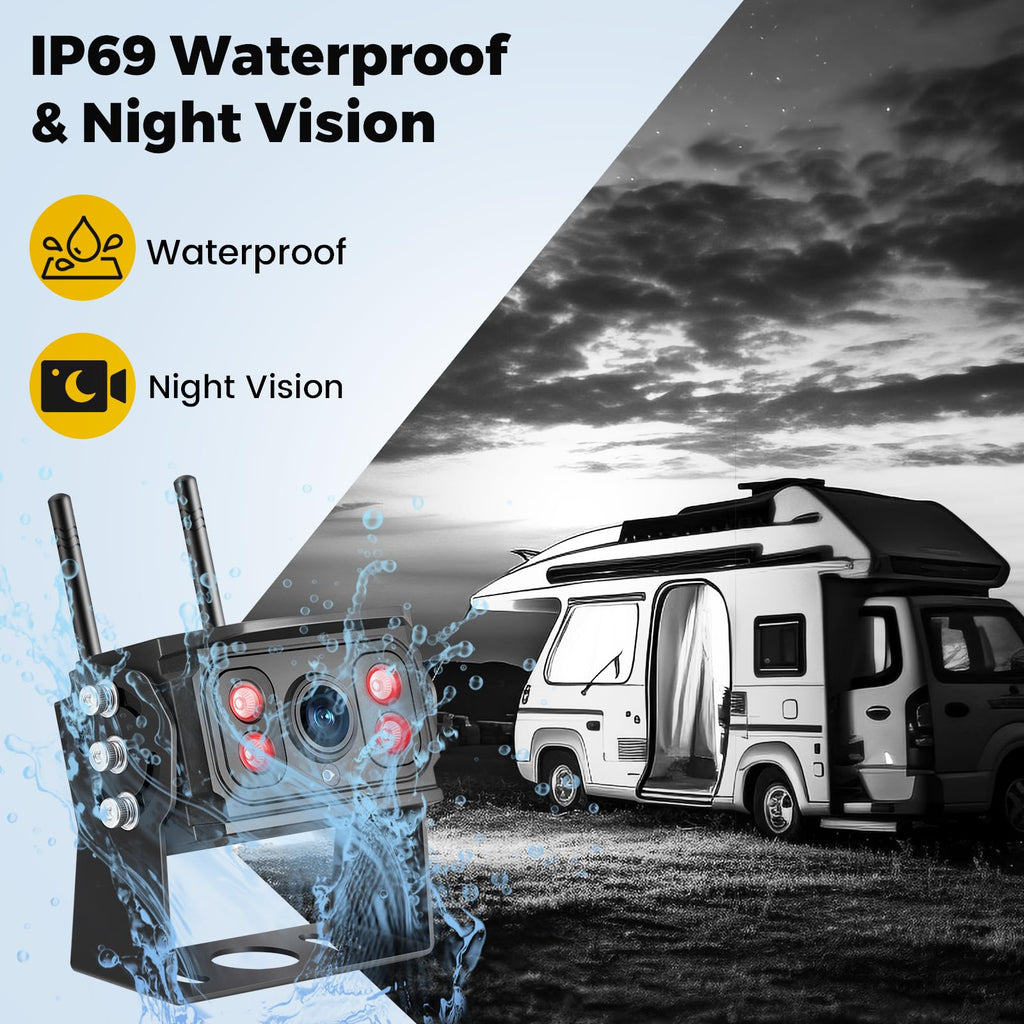 Wireless Backup Camera with 7" Monitor and 1080P Camera L206363