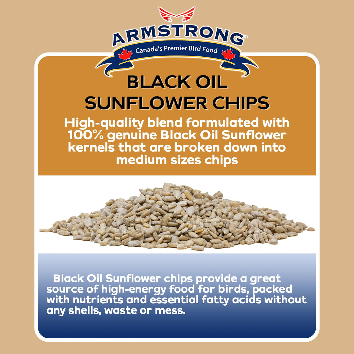 Black Oil Sunflower Chips Bird Food 20 Pounds Q8827