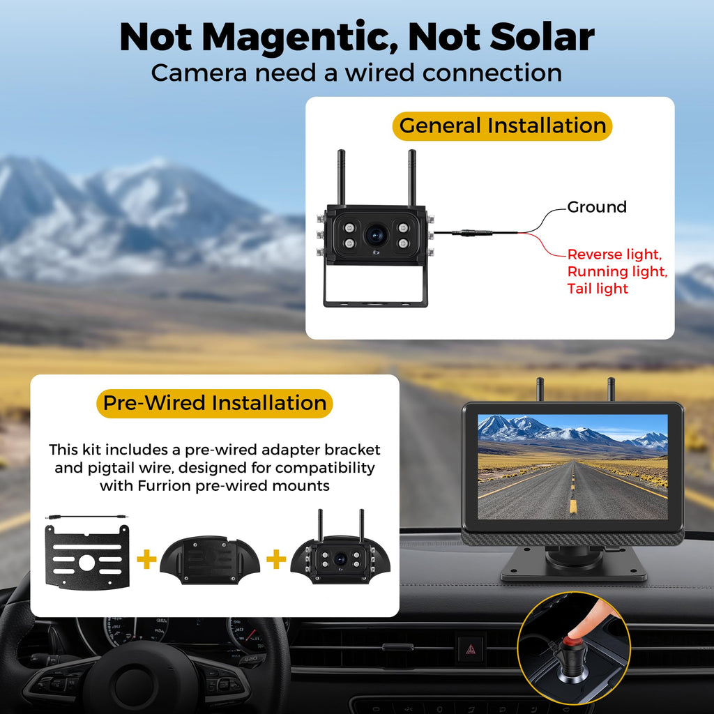 Wireless Backup Camera with 7" Monitor and 1080P Camera L206363