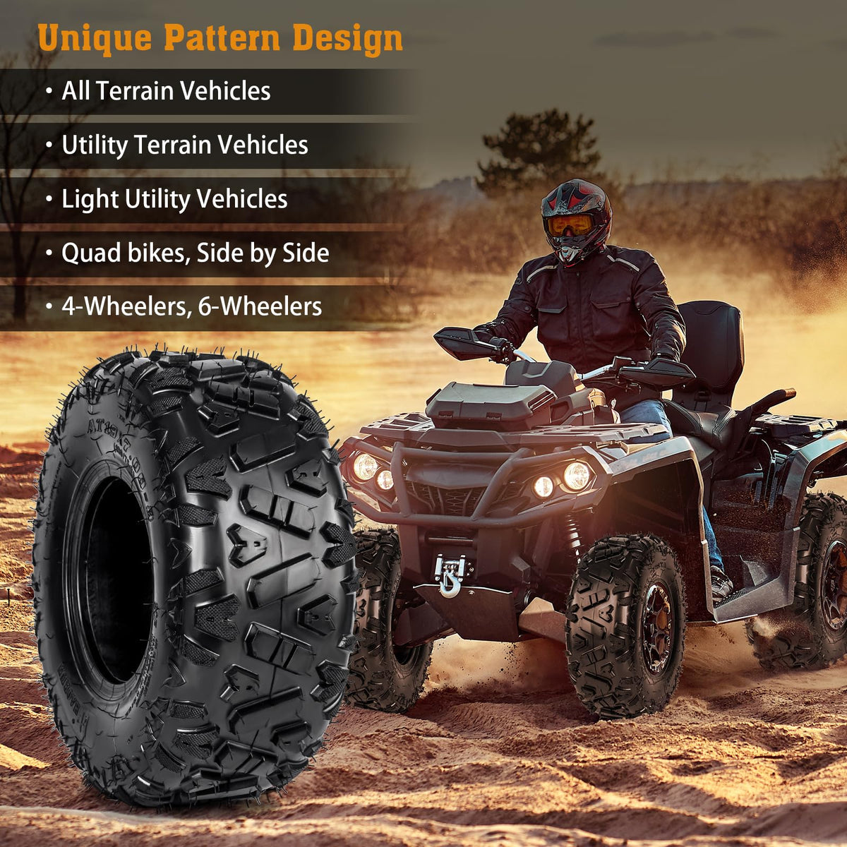 19x7-8 All-Terrain ATV UTV Tires 2 PCS O437