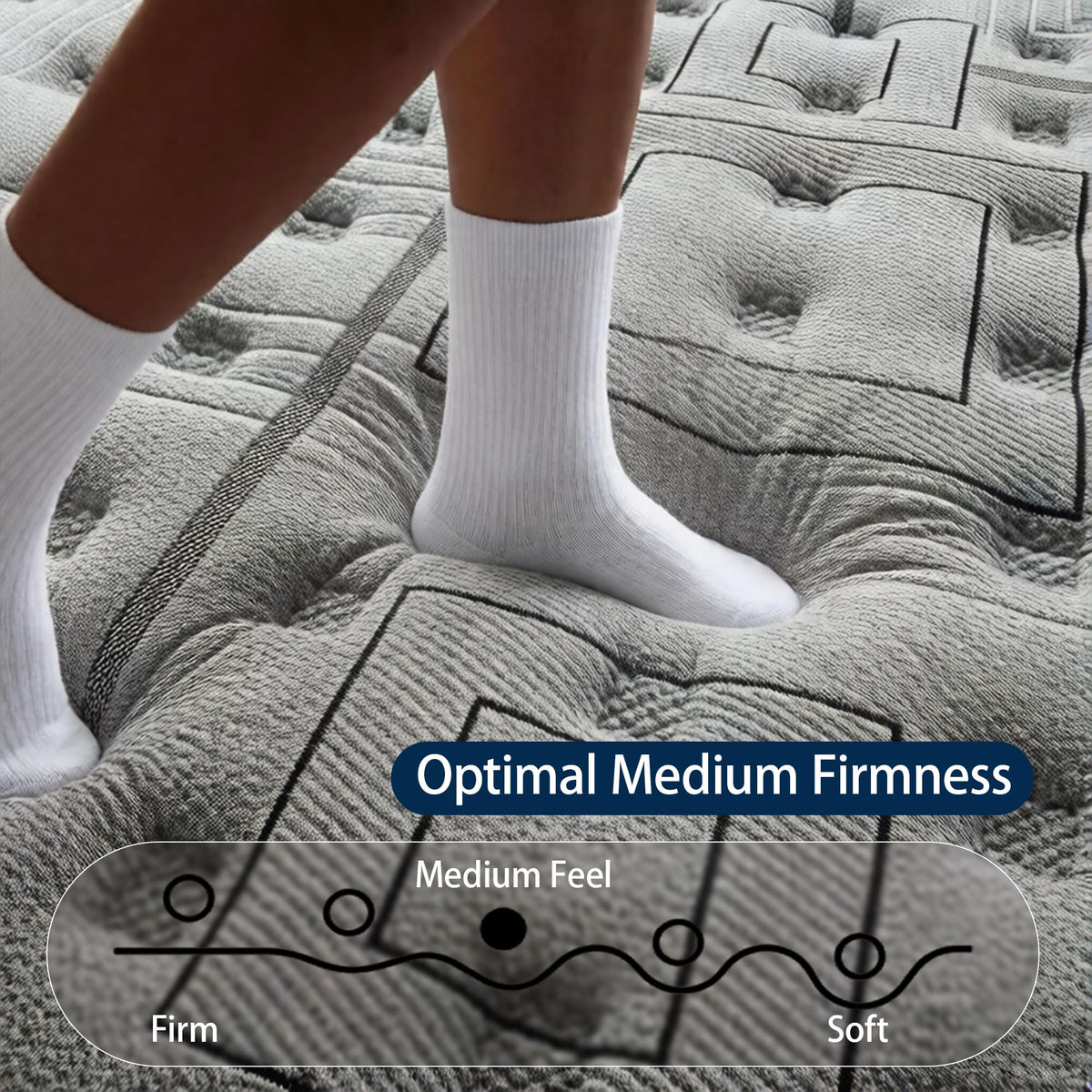 Queen Size Hybrid Memory Foam Mattress M547
