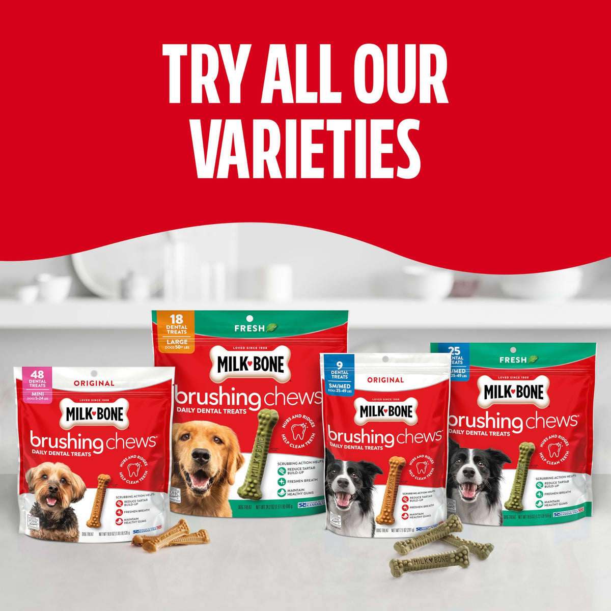 Small/Medium Fresh Flavor Dental Treats B636