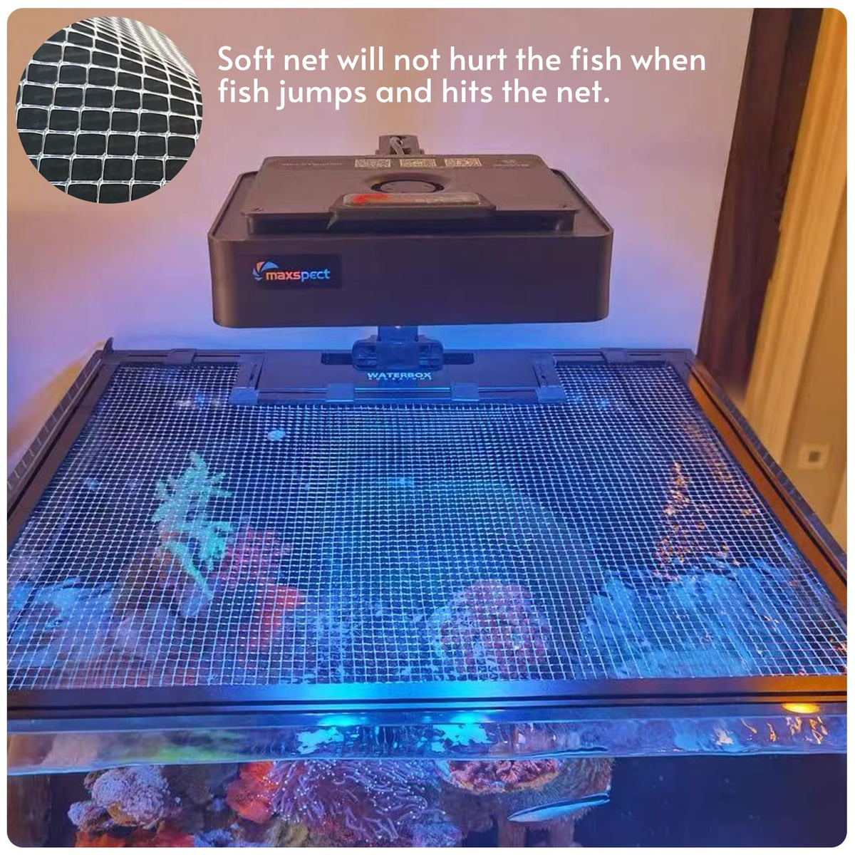 Transparent Mesh Aquarium Lid Cover 5.12 Feet X 3.37 Feet B31010