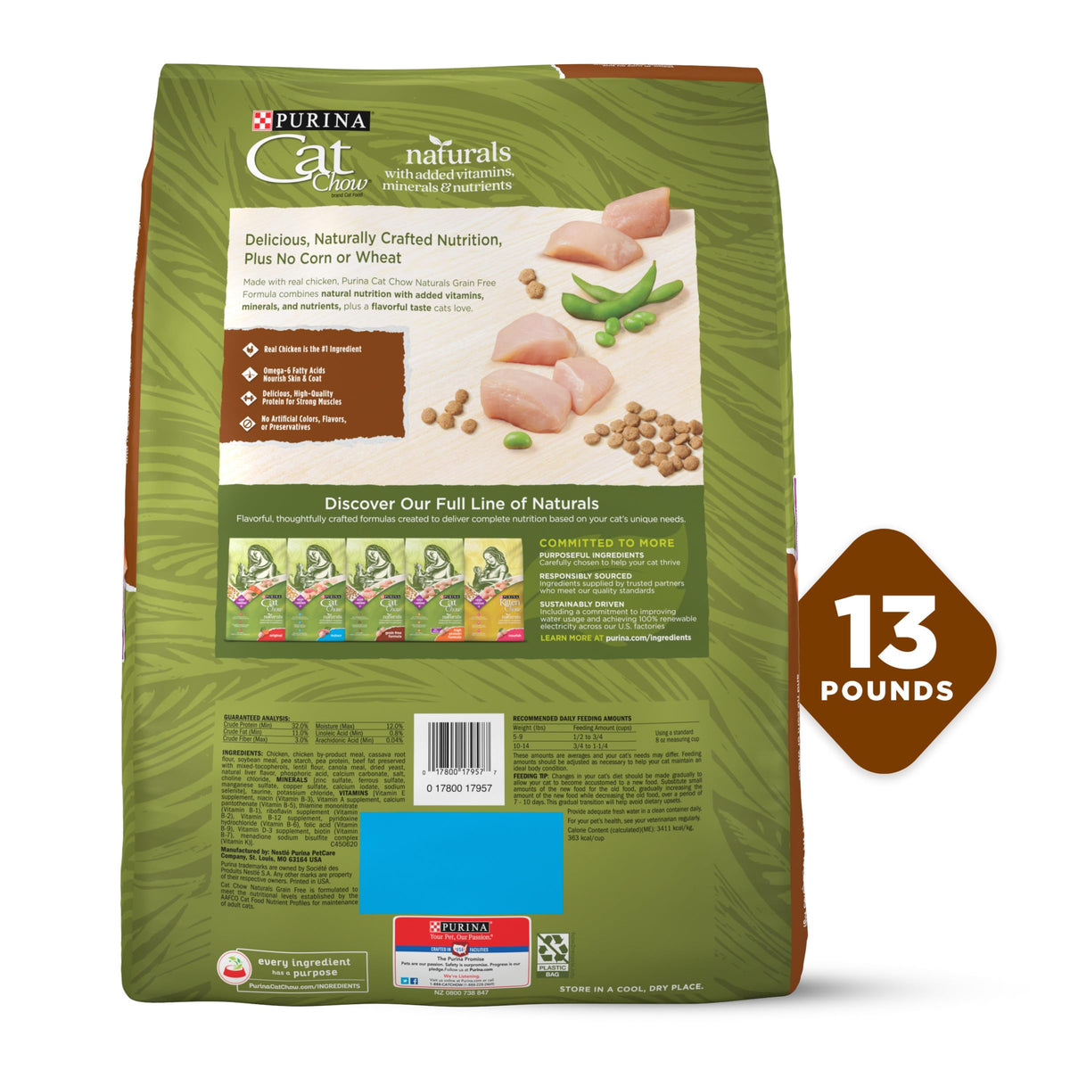 Grain Free Dry Cat Food with Real Chicken 13 lb A18175