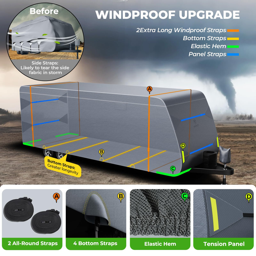 20-22FT Heavy Duty 9 Layers Travel Trailer Cover C7943