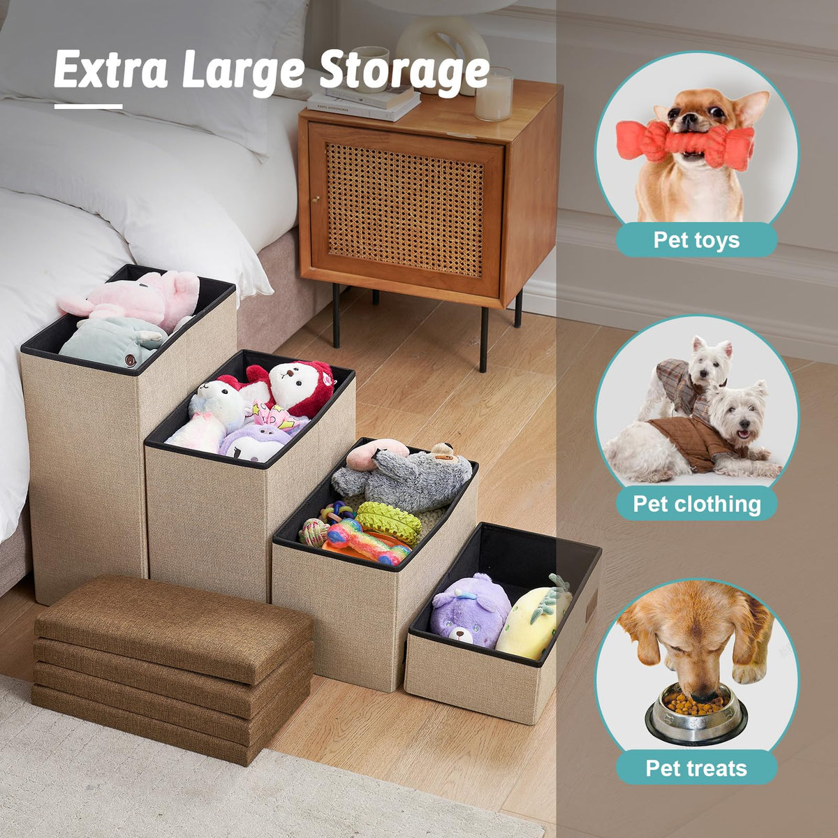 Dog Stairs with Storage, 4-Step V81793