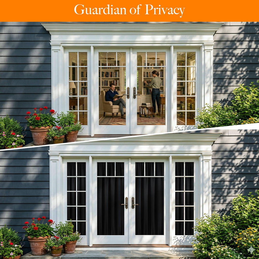 100% Blackout French Door Curtain Z440569