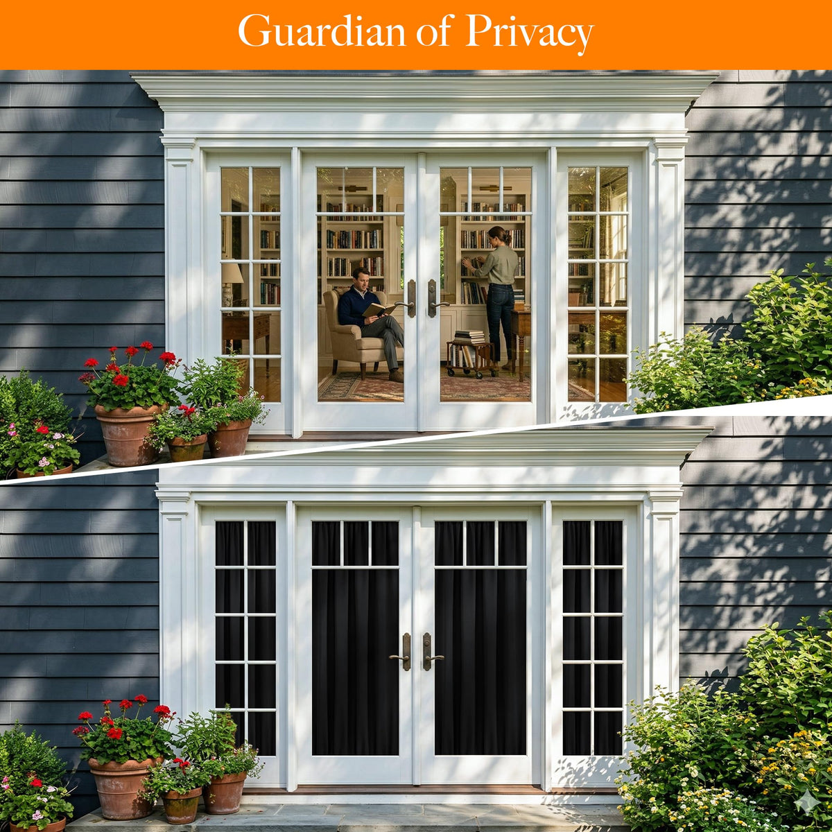 100% Blackout French Door Curtain Z440569