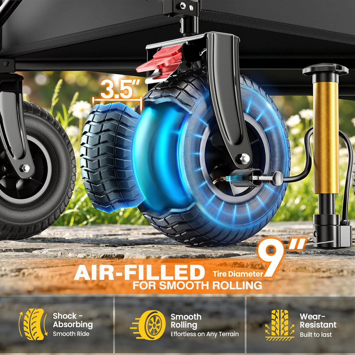 All-Terrain Wagon with Pneumatic Rubber Wheels M331375