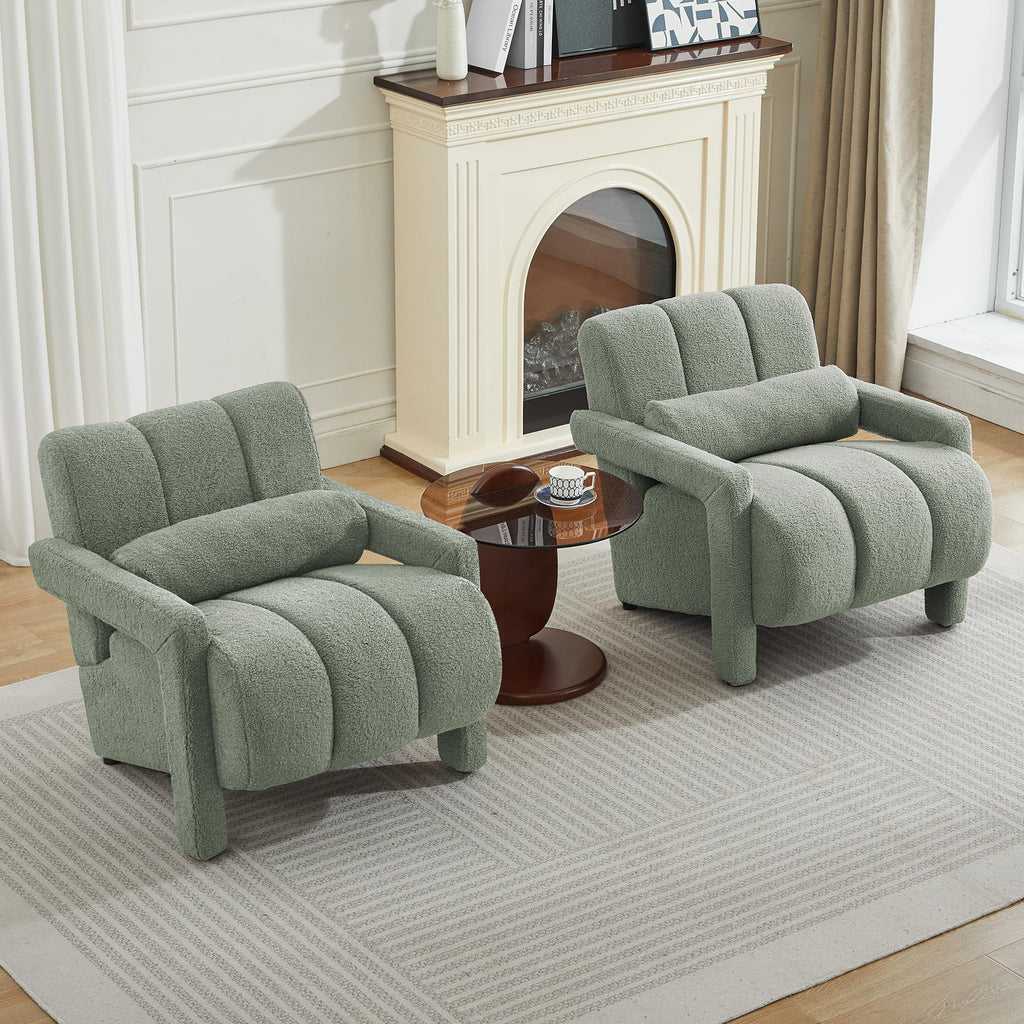 Green Accent Chair Set of 2 Z2399