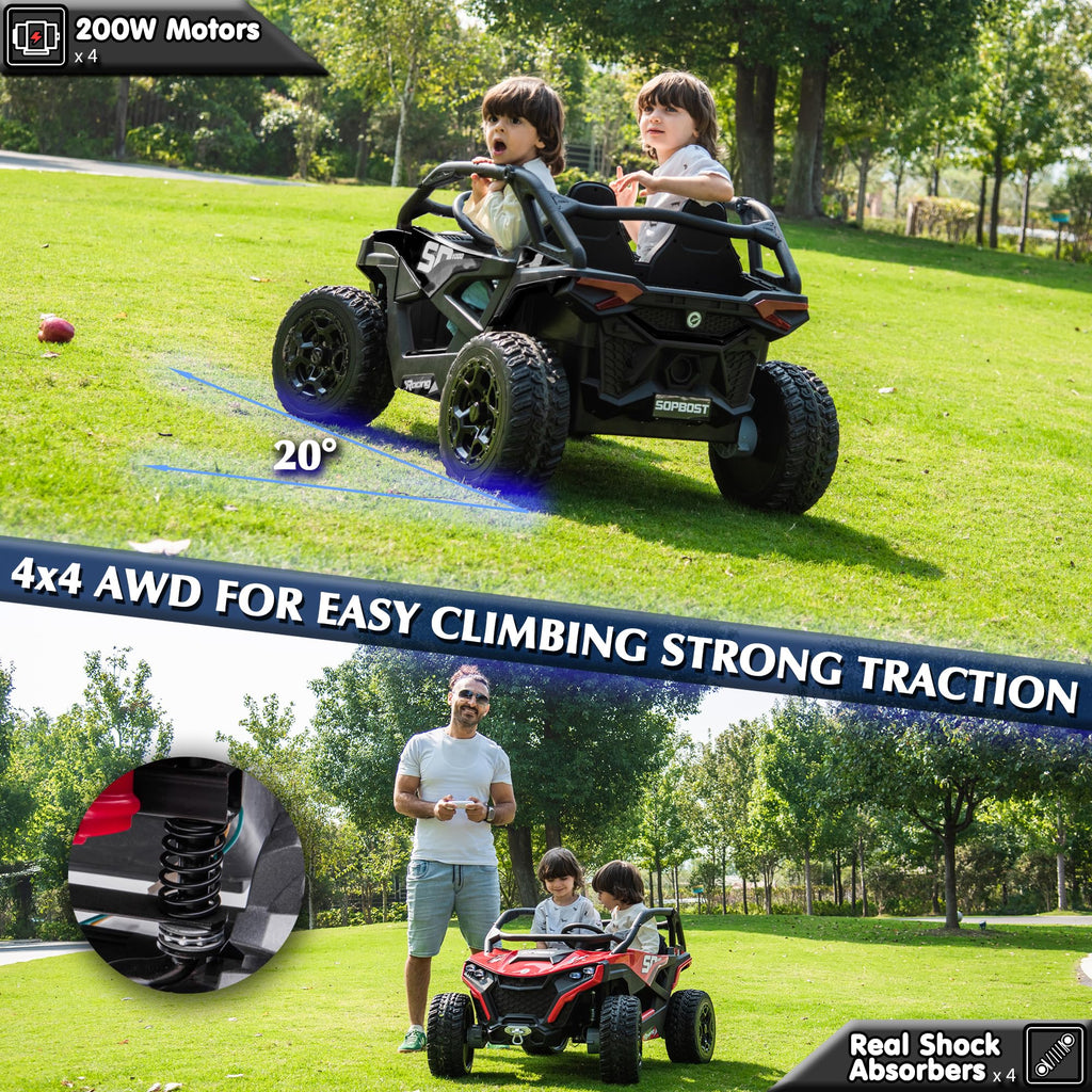 Black 2-Seater 4WD Ride On Car R8994