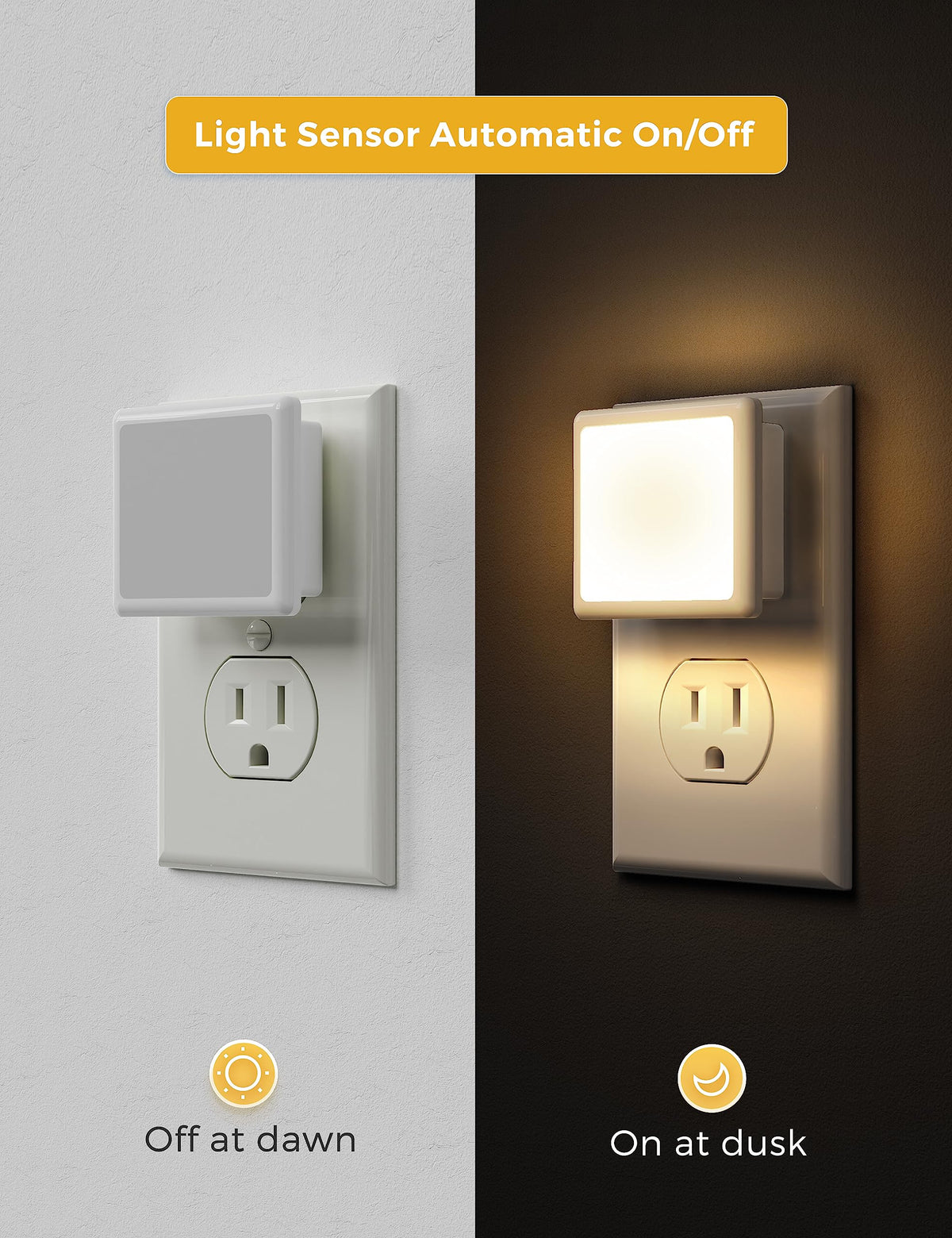 0.3W Plug in Night Lights 2-Pack R167119
