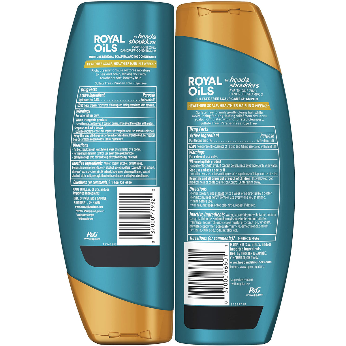 Shampoo and Conditioner Set 1% Pyrithione Zinc 12.8 fl oz K84784