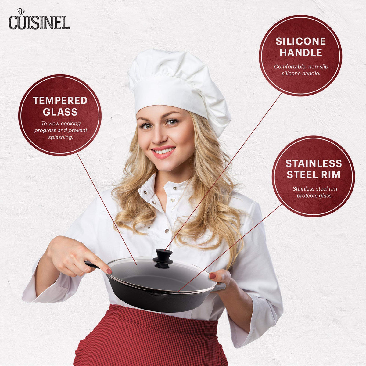 12 inch Tempered Glass Lid Oven Safe E660