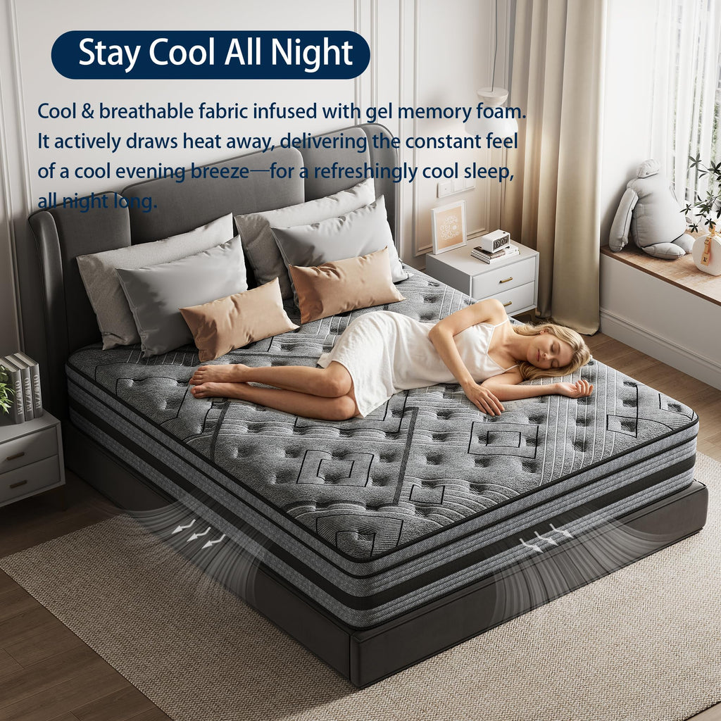 Queen Size Hybrid Memory Foam Mattress M547
