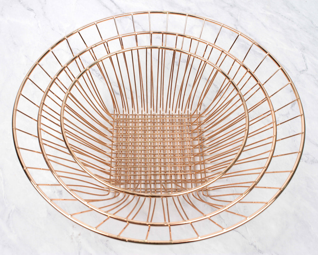 3-Tier Copper Wire Hanging Baskets W282